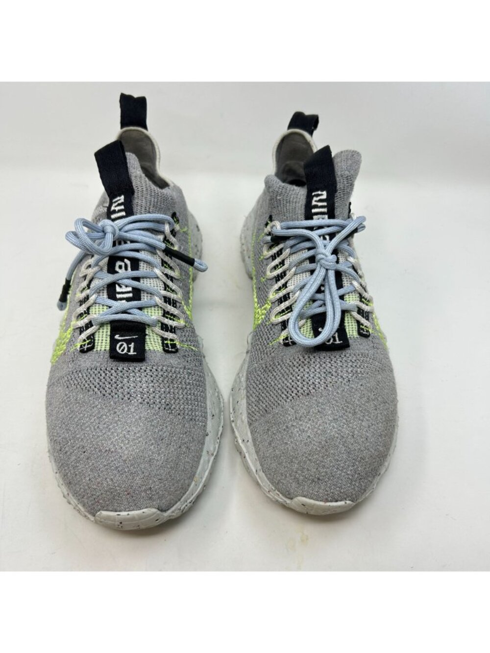 Nike Space Hippie Style Running Shoes Mens 11 Gray Volt Knit Sneakers Comfort - Picture 5 of 10